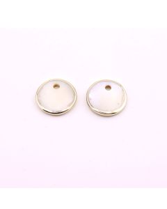 Privezak od Sedefa oko 15x2 mm, rupa: 2 mm- boja zlata (  2128220221 )