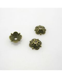 Ukrasna kapica za perle  10x3.5 mm, boja antik bronza   ( KAP126AM )