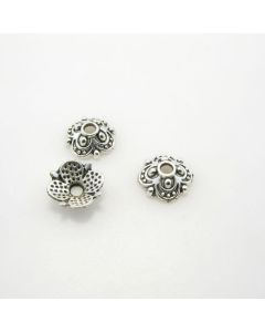 Ukrasna kapica za perle 10x3.5 mm, boja antik srebra ( KAP126AS )