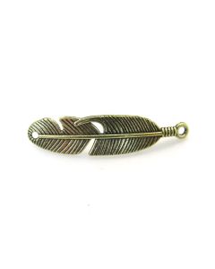 Konektor pero 45 x 11 mm, alke oko 2mm- boja antik bronza  ( KON133AM )