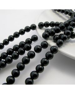Prirodni Onix, Dimenzjia 8 mm. Cena je data za niz od oko 48 perli. ( KPONX8A )