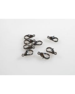Metalna lobster kopča 15x8mm, boja hematit crna(23MK26D/504-15BN)