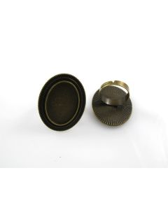 Osnova za prsten - antik bronza 25x18mm (MKOK-PRSTEN100AM)