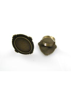 Osnova za prsten - antik bronza 35x30 mm (MKOK-PRSTEN103AM)