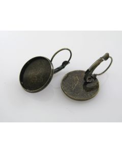 Osnova za Minđuše za punjenje 32x20mm, podloga 18x3 mm, boja antik bronza ( MKOK-UD102AM )