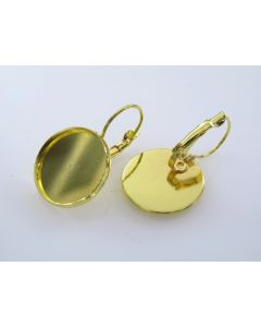 Osnova za Minđuše za punjenje 32x20mm, podloga 18x3 mm, boja zlata ( MKOK-UD102Z )
