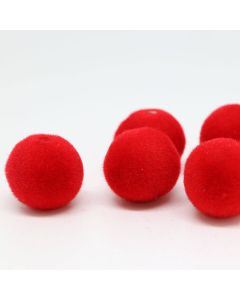 Plišane perle 14 mm, boja crvena ( plis0114)