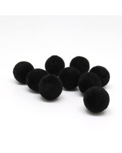 Plišane perle 12 mm, boja crna ( plis0712)