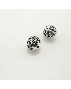 Metalna perla 10 mm, rupa oko 2mm- boja antik srebra , pakovanje 8 komada ( R152AS10 )