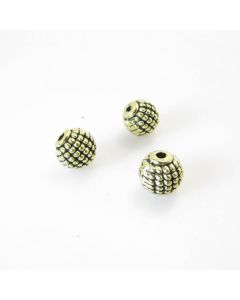 Metalna perla 8  mm, rupa oko 1.5 mm- boja antik bronza ( R156AM )