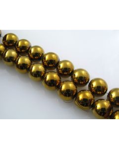 Metalik staklene perle 6 mm-metalik zlatna...25SP38-1