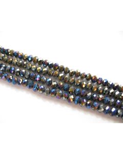 Brušeno staklo Rondele 6x4 mm ST064