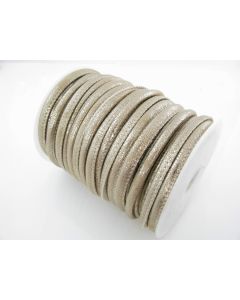 Štepana PU kožica 6mm - light gold
