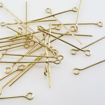 Iglice/pinovi sa omčom 45 mm x 0,8 mm  boja zlata (112130)