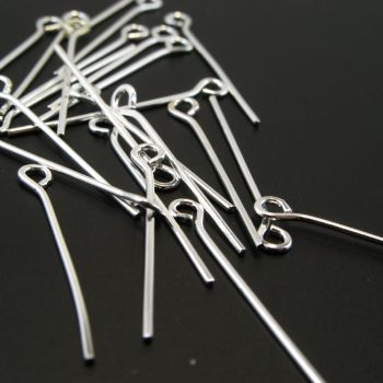 Iglice/pinovi sa omčom 60 mm x 0,8 mm  boja srebra (23MK32D/O60S)