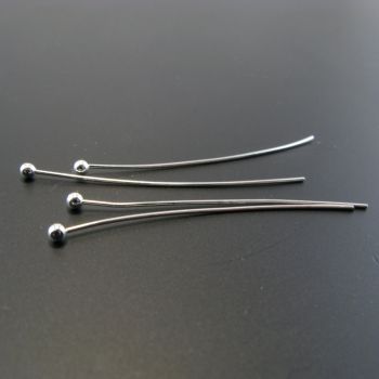 Iglice/pinovi sa kuglicom 50 mm x 0.6 mm  boja srebra (112152)