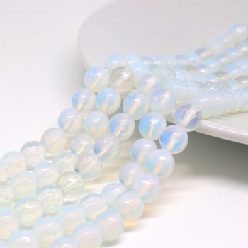 Opalit perle 8 mm  faset, Cena je data za 1 niz od oko 39cm, Niz sadrži oko 48 perli ( 1138012 )