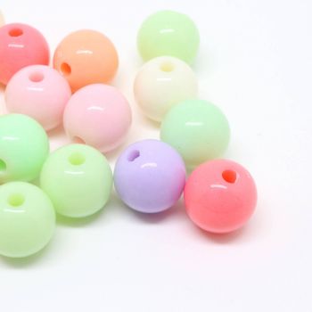 Akrilne mat perle 12 mm, Rupa: 2 mm- mix boja ( 1601007 )