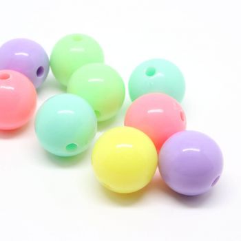 Akrilne mat perle 14 mm, Rupa: 2 mm- mix boja ( 1601008 )