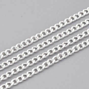 304 Stainless steel lanac 4.5x3x0.8mm- boja srebra  ( 2061032 )