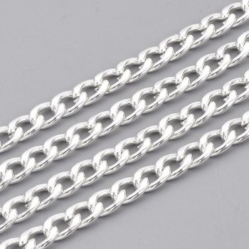 304 Stainless steel lanac 7x4.5x1.2mm- boja srebra  ( 2061033 )