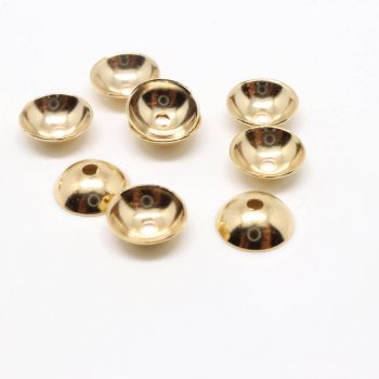 Kapice za perle 304 Stainless steel  6x2 mm, otvor 1 mm-boja zlata ( 209125 )