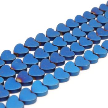 Hematit perle  3x3 mm, boja mat metalik plava, Cena je data za 1 niz od oko 39cm, Niz sadrži oko 98 perli ( 2131033 )