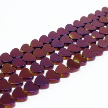 Hematit perle  6x6 mm, boja metalik ljubičasta, Cena je data za 1 niz od oko 39cm, Niz sadrži oko 60 perli ( 2131042 )