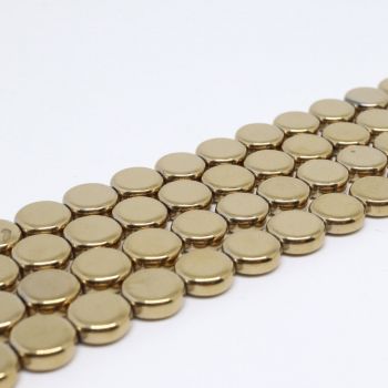 Hematit perle 7,5 x 3 mm, boja  metalik zlatna ( 2131254 )