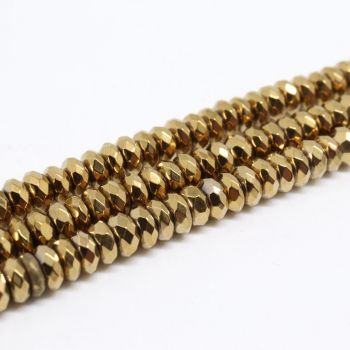 Hematit perle 6x3 mm, boja metalik zlatna ( 2131288 )