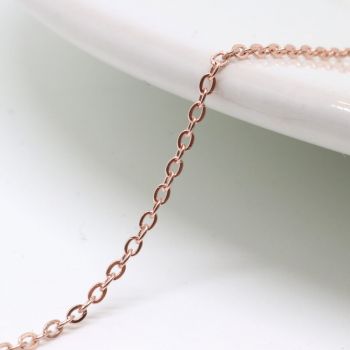 304 Rose Gold Stainless steel lanac  - 1,5x1  mm  ( 26108 )