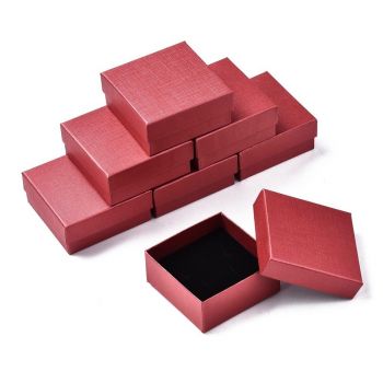 Kutije za nakit sa sundjerom, sa izrezima za prstenje, ogrlice i narukvice 7.4x7.4x3.2cm (S018)