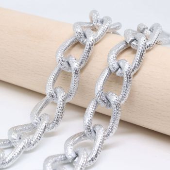 Aluminijumski lanac 18x12 mm, žica 3 mm - boja srebra ( 6020022 )