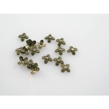 Metalne Kapice za perle 8mm, boja antik bronza (852S)
