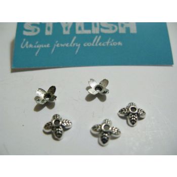 Metalne Kapice za perle 8mm, boja srebra (852S)