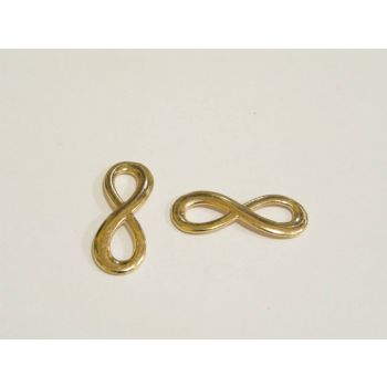 Metalni link - infiniti znak 24x10mm- boja zlata (958i)