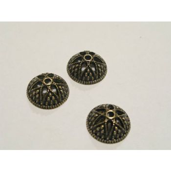 Metalne Kapice za perle 15mm, boja antik bronze (959 AM)