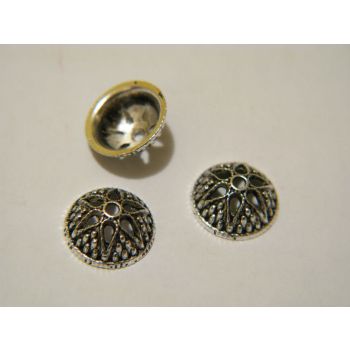 Metalne Kapice za perle 15mm, boja antik srebra (959K)