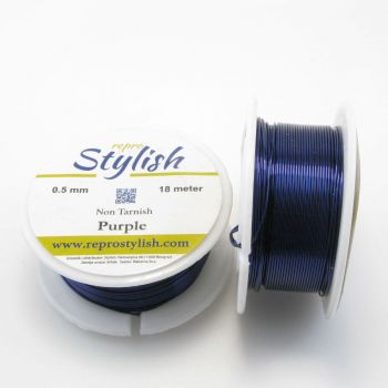 Bižuterijska žica u boji- PURPLE Non Tarnish  1 mm. BZPUR10