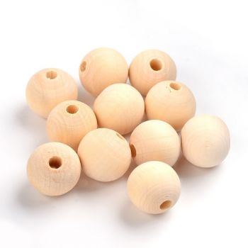 Drvene natur perle 14 mm, rupa oko 2 mm. Cena za 1 kom. ( DPNATUR14)