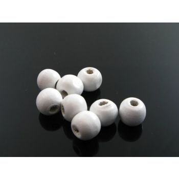 Drvene perle okrugle, bojene. Dimenzije 10mm, rupa 3 mm. Idealne za dečiji nakit (DPO10MM-10B)
