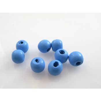 Drvene perle - bojene okrugle 10mm,rupa 3 mm. Idealne za dečiji nakit (DPO10MM-10P)