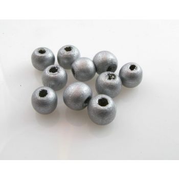 Drvene perle okrugle, bojene. Dimenzije 10mm, rupa 3 mm. Idealne za dečiji nakit (DPO10MM-10S)