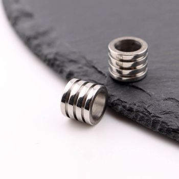 304 Stainless Steel perla  polirani čelik 10x8mm, rupa 7mm  (E425027A)