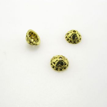 Ukrasna kapica za perle  8x5 mm, boja antik zlatna   ( KAP125AZ )