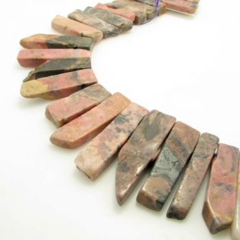 Prirodni poludragi kamen Rodonit  pločice od 25-50 x 10 x 6 mm ( KPRODONPLOC )