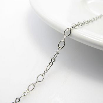 Metalni lanac- boja inoxa   4x3 mm, 2x1mm  ( L3-11N)