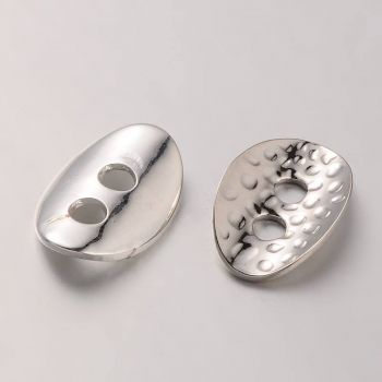 Metalno dugme za završetke 10x14mm, Boja srebra (METdugmeS)