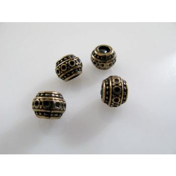 Perle u tibetanskom stilu 10x8mm - antik bronza   ( MKOK-P108AB )