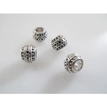 Perle u tibetanskom stilu 10x8mm - antik srebro   ( MKOK-P108AS )